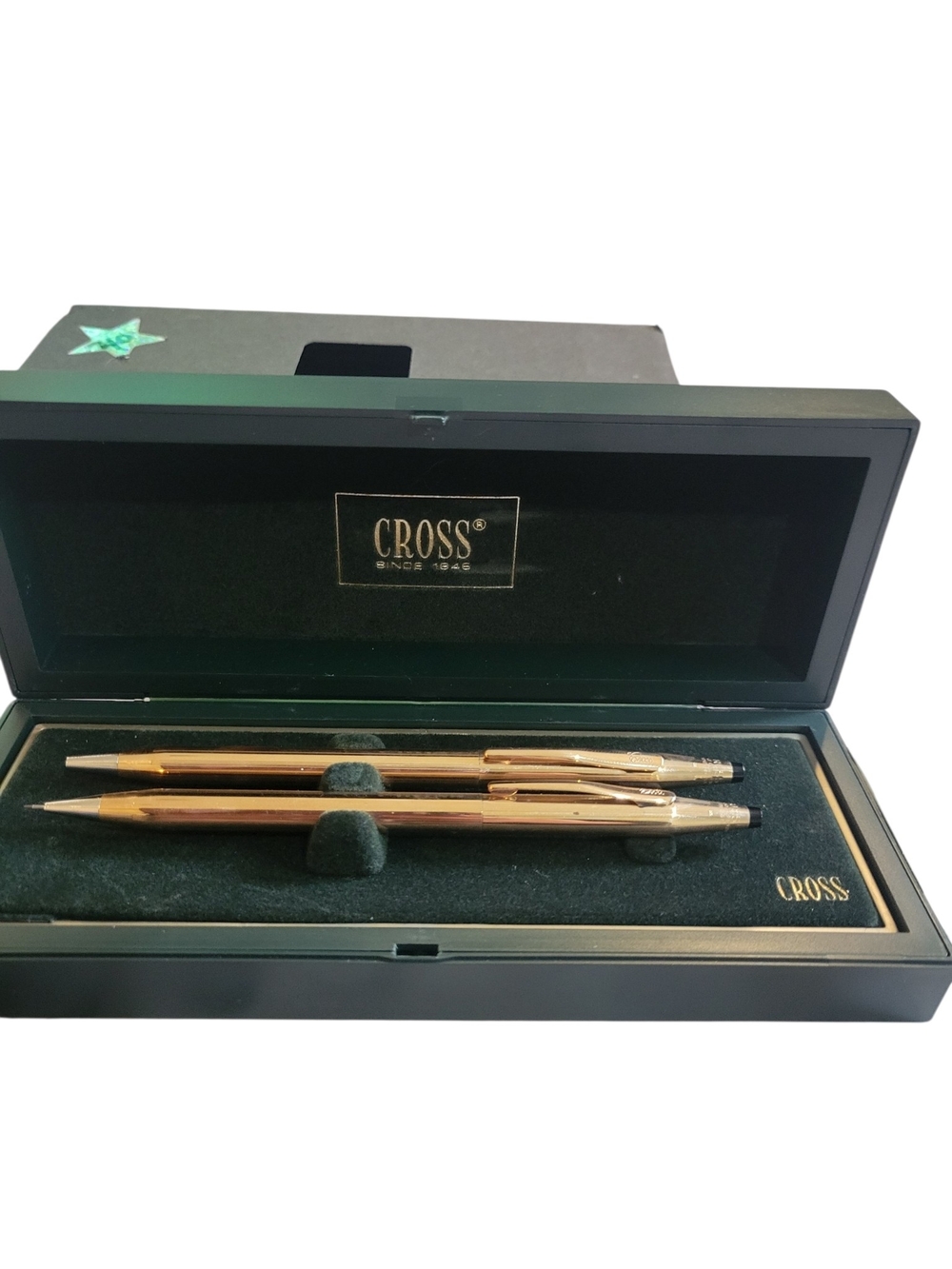 Gold Ballpoint Pen and Pencil Set - Gold